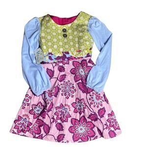 Moxie and Mabel piper dress long sleeved floral bohemian 7 NWT